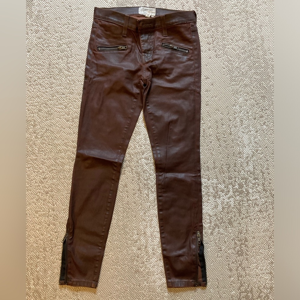 Current Elliot brown skinny jeans